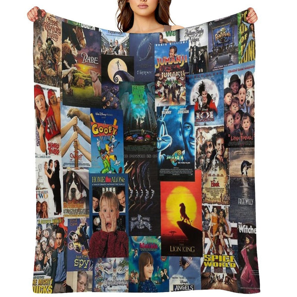 90s Childhood Movie Posters Anti-pilling Throw Blanket