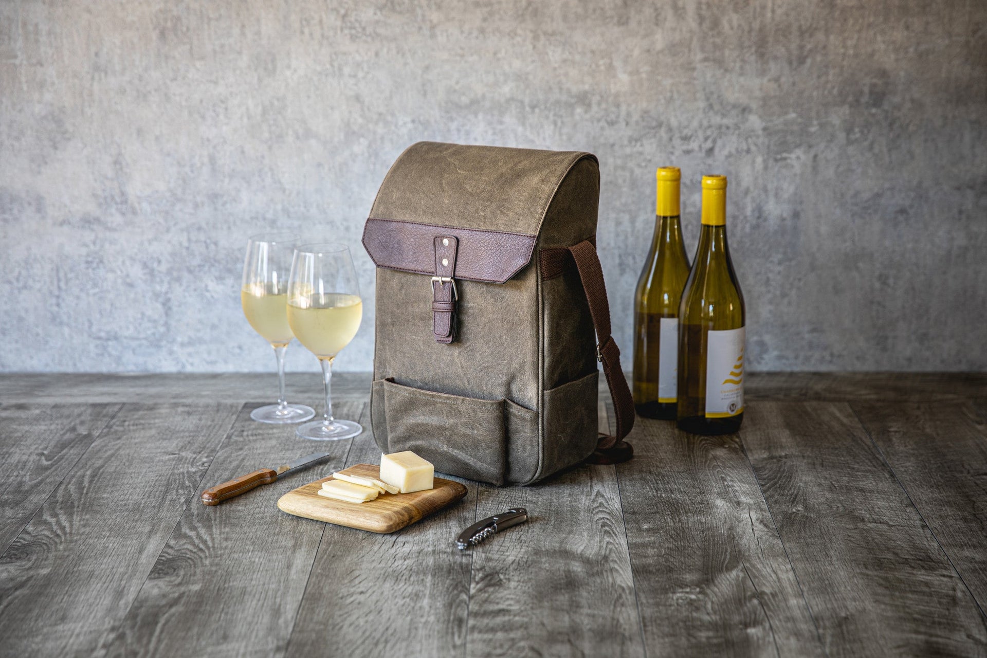 2 Bottle Insulated Wine & Cheese Cooler Tote