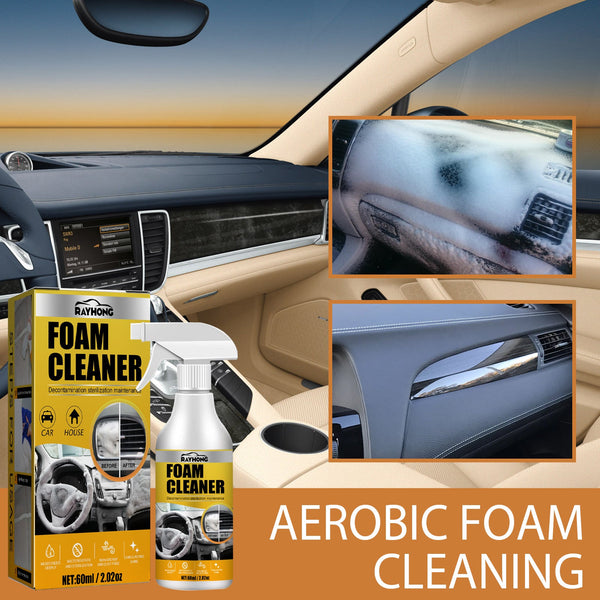 Car Interior Foam Cleaner, Wash Free Decontamination Seat Ceiling Instrument Panel Foam Cleaner