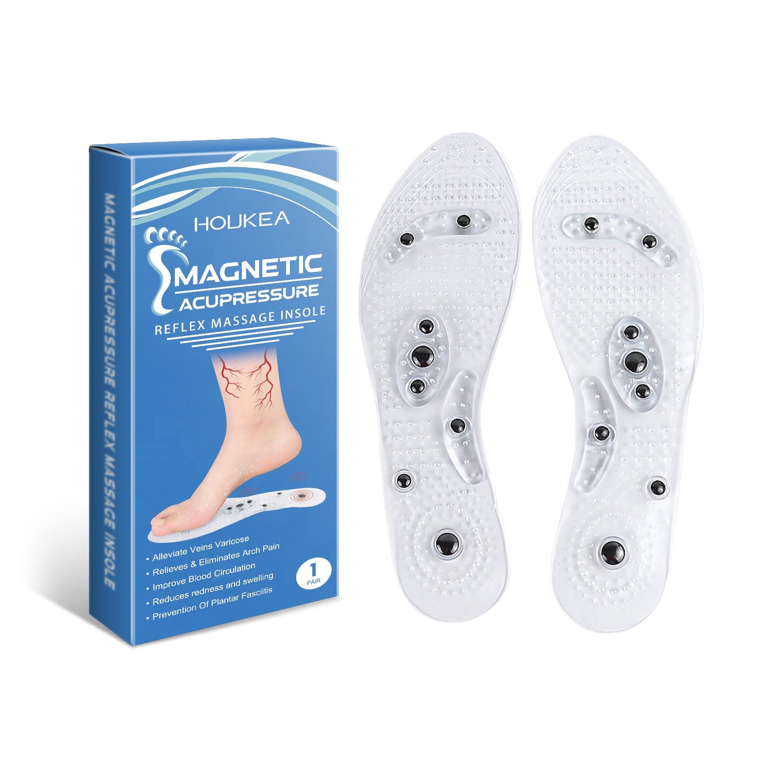 Comfortable Massage Insoles Leg Repair Raised Invisible Support Durable Lightweight Massage Insoles