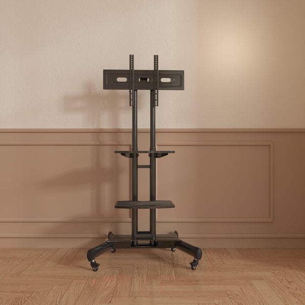 FANCO Universal Rotating TV Stand, suitable for 32-80 inch TVs, adjustable tilt height, maximum VESA 600x400mm (black)