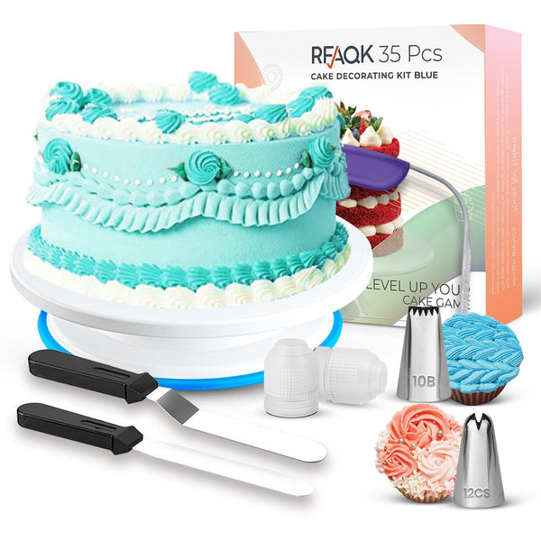 35PCs Blue Cake Decorating Kit