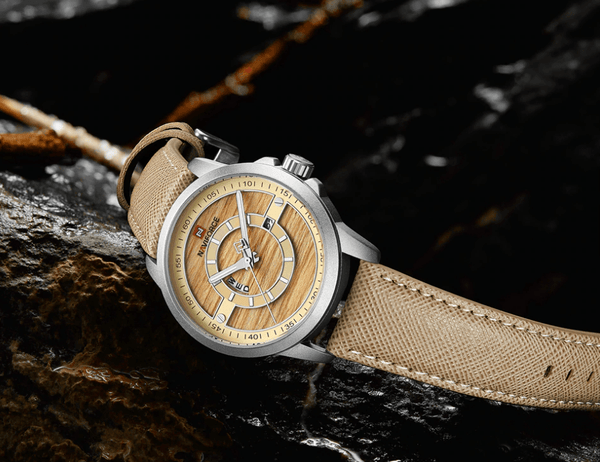 Men's Waterproof Business Style Watch With Unique  Backgrounds Luxury Design Perfect Gift For Him