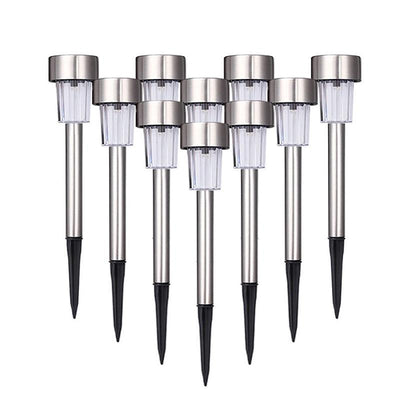 Garden Premium LED Solar Luxury Stainless Steel Lights For Yard Pathway Walkway More Pieces Outdoor