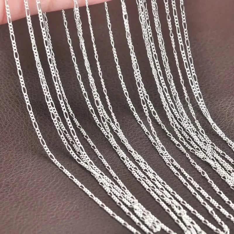 Exquisite Copper Necklace Chain, 16–30in Adjustable, 925 Silver Plated