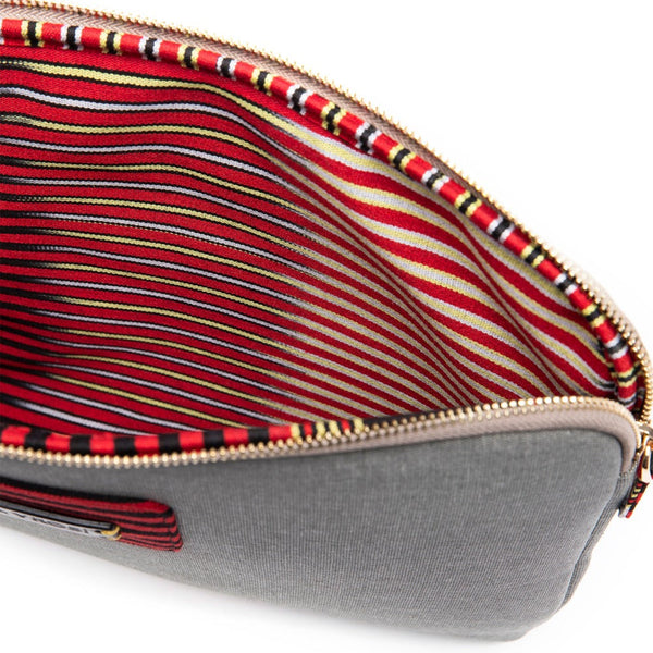 Zipped Gray Canvas Laptop Case for 13