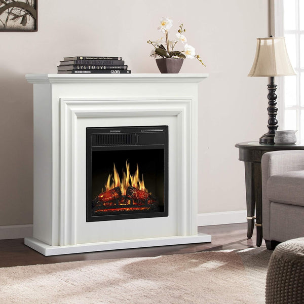 36 Inch Electric Fireplace Mantel Wooden Surround Firebox M1804 Kismile