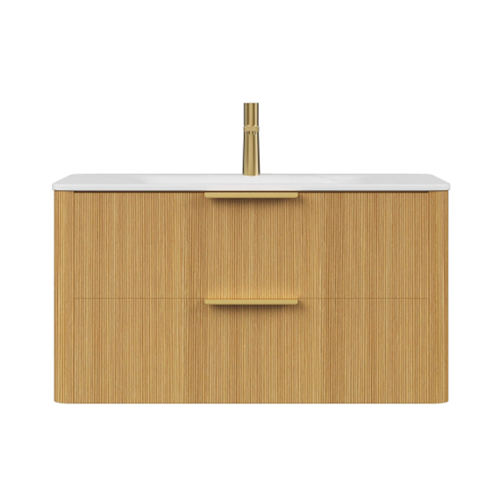 Luxury 30/36-Inch Sintered Stone Floating Bathroom Vanity With Sink (SAK70429)