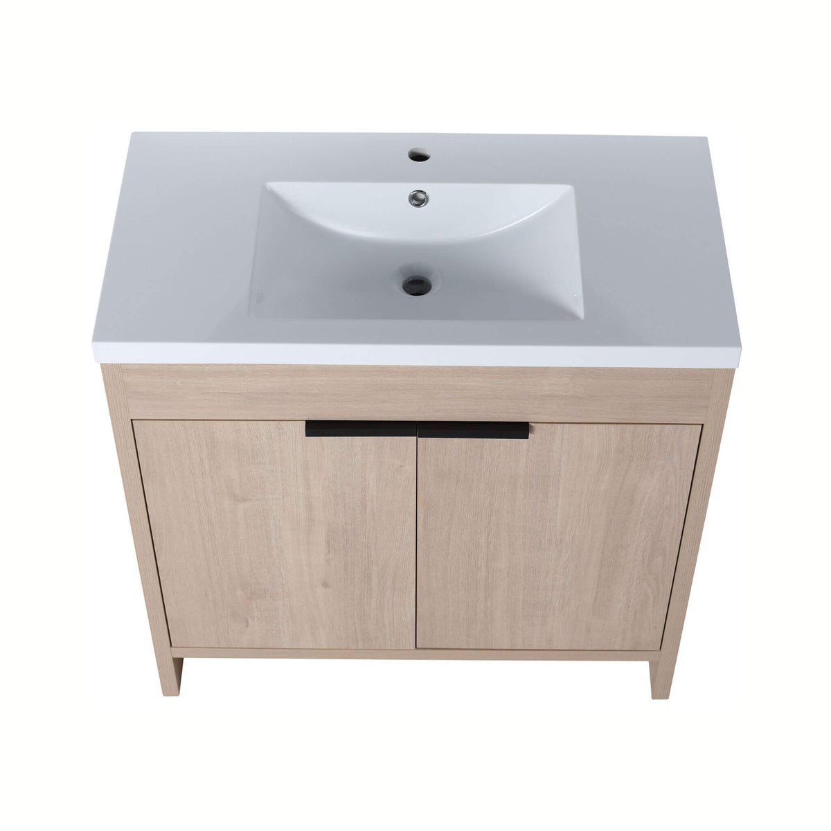 36-Inch Freestanding Bathroom Vanity With White Resin Sink (SAK39274)