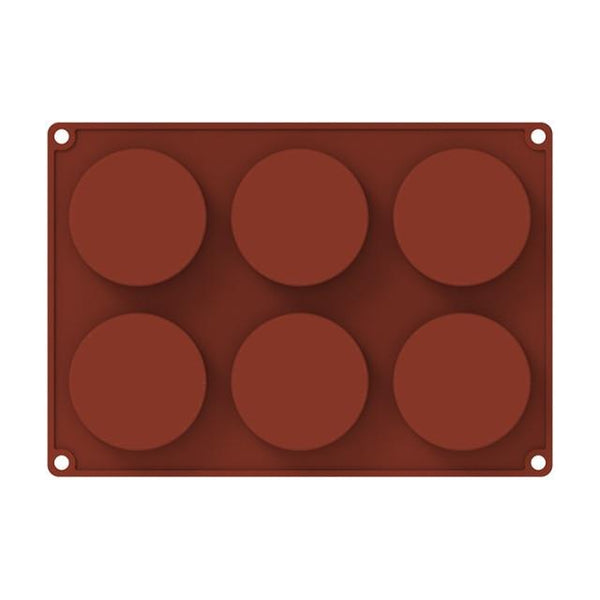3/6 Silicone Mold Round Circle Shape Fondant Cake Tools Ice Cube Moulds 3D Candy Jelly Making Mould Handmade Soap Molds Round Baking Silicone Mold Circle Chocolate Cake Pie Muffin Sandwiches Eggs Bakeware Kitchen Accessories