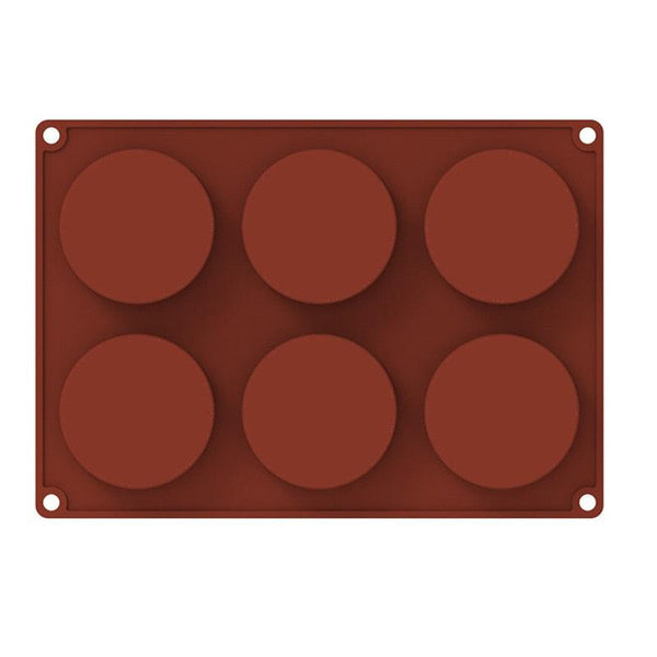 3/6 Silicone Mold Round Circle Shape Fondant Cake Tools Ice Cube Moulds 3D Candy Jelly Making Mould Handmade Soap Molds Round Baking Silicone Mold Circle Chocolate Cake Pie Muffin Sandwiches Eggs Bakeware Kitchen Accessories
