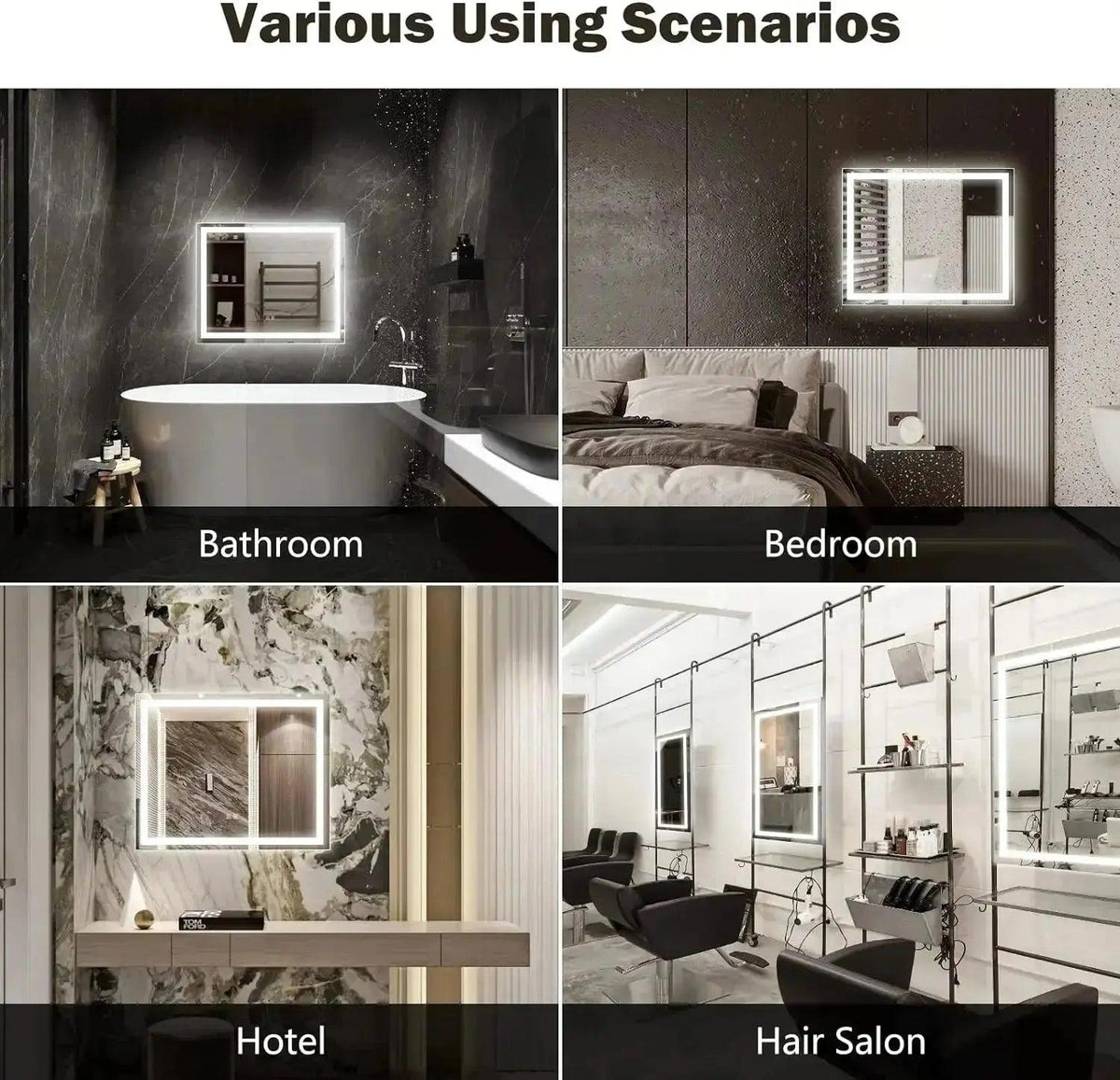 20 x 28  Inch Center Glow LED Bathroom Mirror