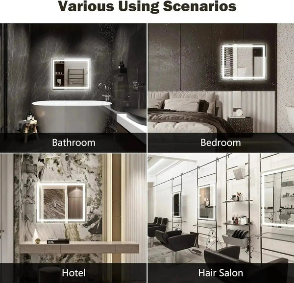 24 x 32  Inch Center Glow LED Bathroom Mirror