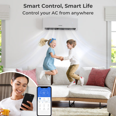 36000 BTU 4 Zone 23 SEER2 Mini Split Air Conditioner Wifi Enabled with Heat Pump-7K + 7K + 7K + 24K