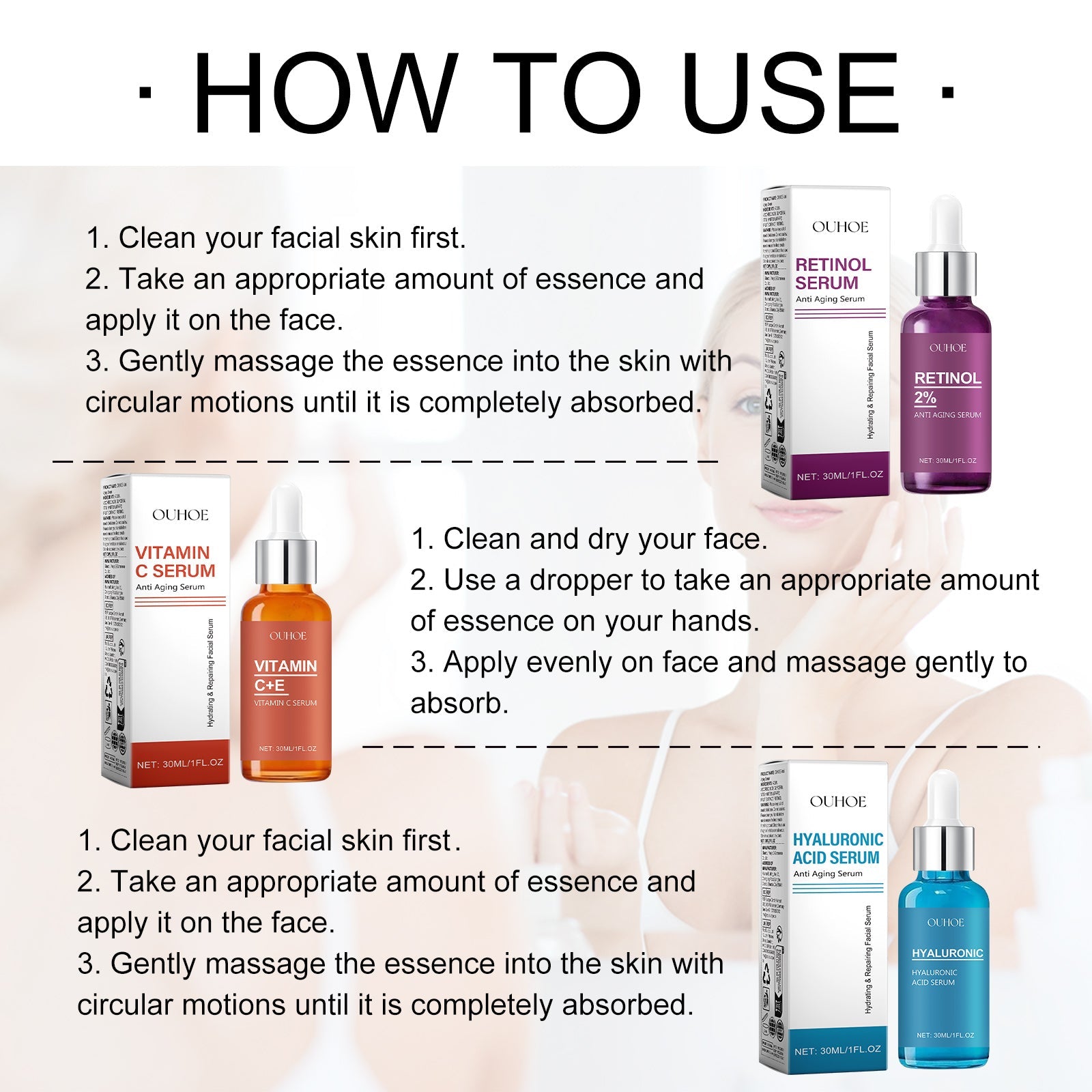 Grape Fruit Essence, Moisturizing, Tender, Firming, Smoothing, Fine Lines And Anti-Wrinkle Skin Care Essence