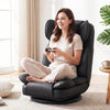 360 Degree Swivel Floor Gaming Chair with 6-Position Adjustable Backrest and Sponge Filling-Black