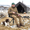 360° Silent Swivel Hunting Seat with 5-Level Adjustable-Black - Black