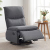 360° Swivel Rocking Chair with Cushioned Back for Living Room-Gray
