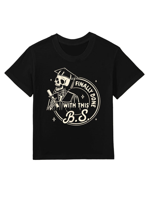 Graduation Finally Done Bachelors Finally Done With This B.S Kids T-Shirt