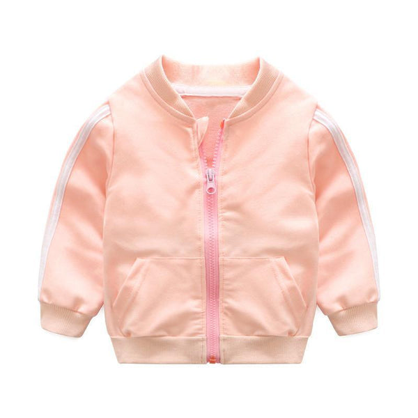 Fashion New Clothes Cotton Long Sleeve Solid Zipper Jacket Pants 2pcs Baby Boy / Baby Girl Clothing Set In Sport Design