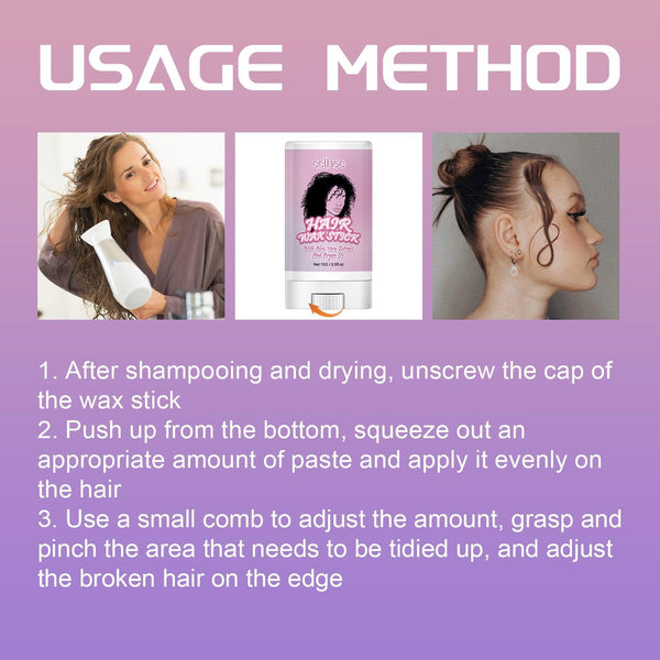 Hair Wax Stick, Long Lasting Hair Setting Smoothing Frizzy Small Broken Hair Natural Luster Solid Hair Oil Bar