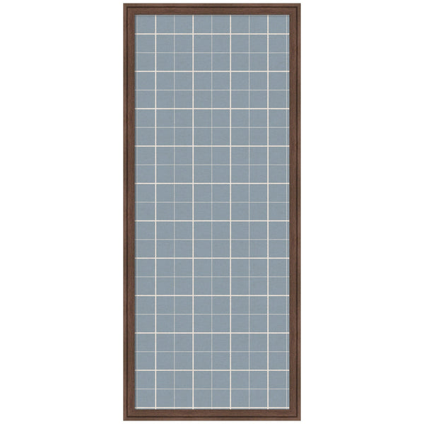 Framed Fabric Pinboard Light Blue Plaid Wall Organization