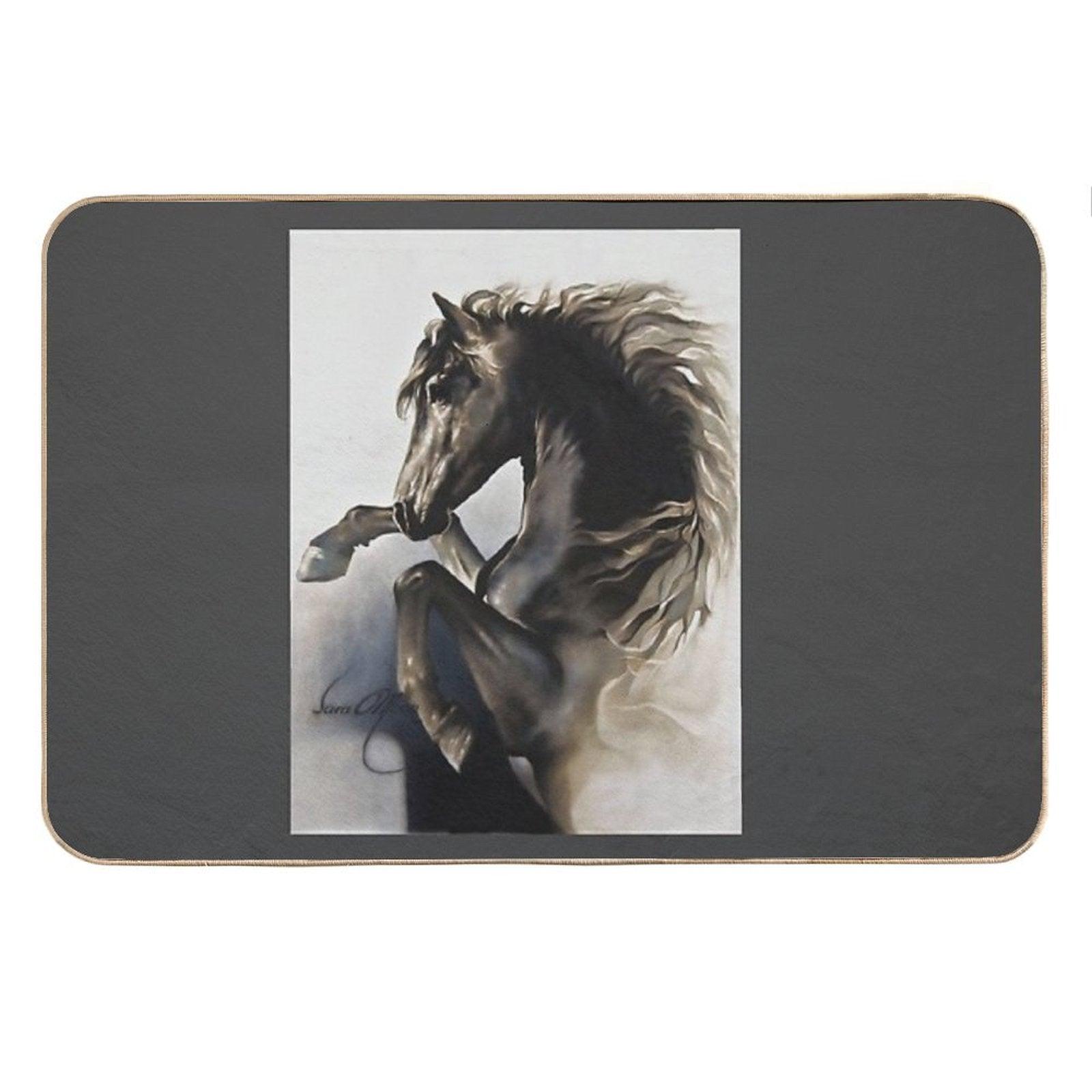 Black Fury Bath Mat