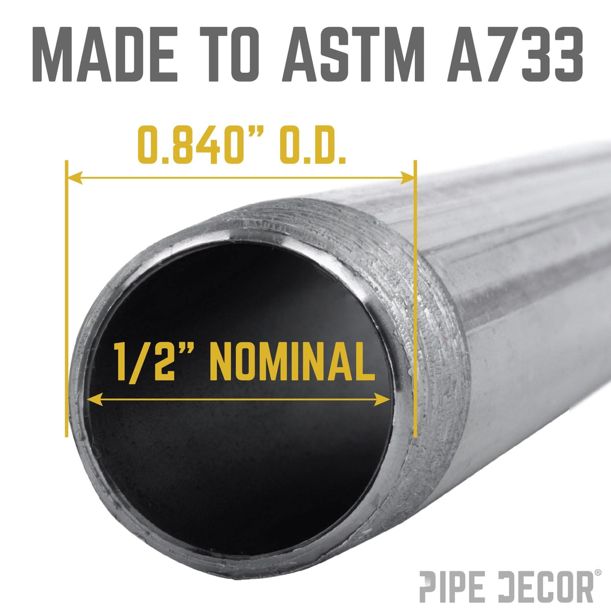 1/2 in. x 11 in. Black Pipe