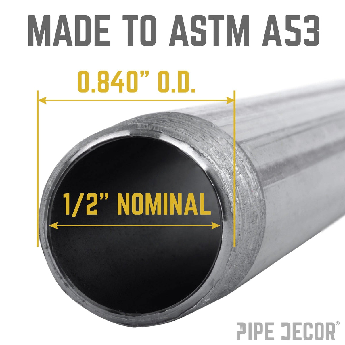 1/2 in. x 24 in. Black Pipe