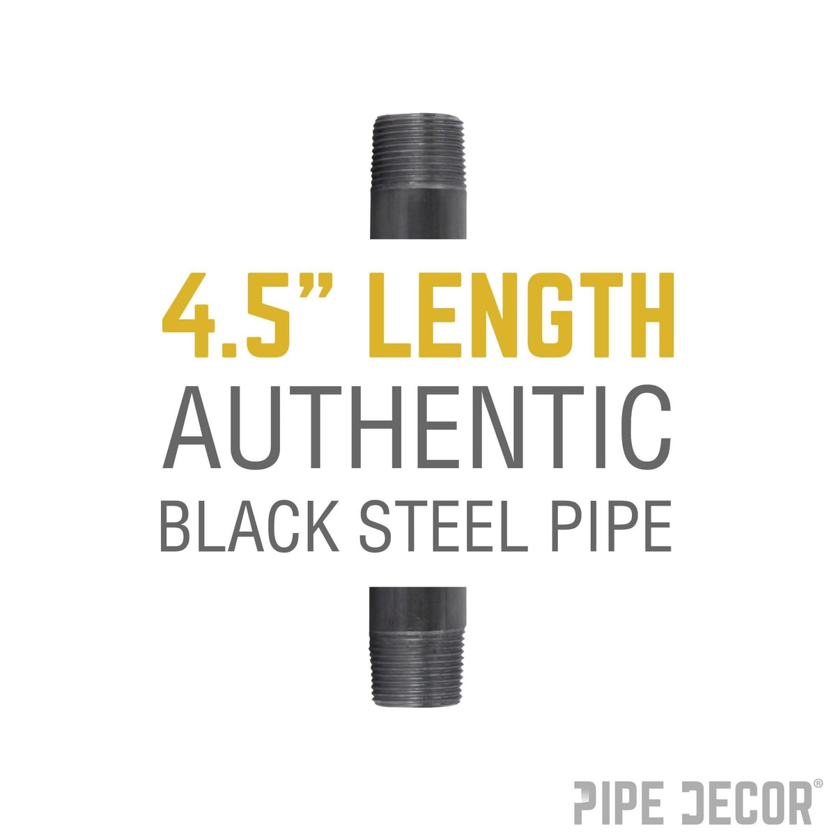 1/2 in. x 4 1/2 in. Black Pipe