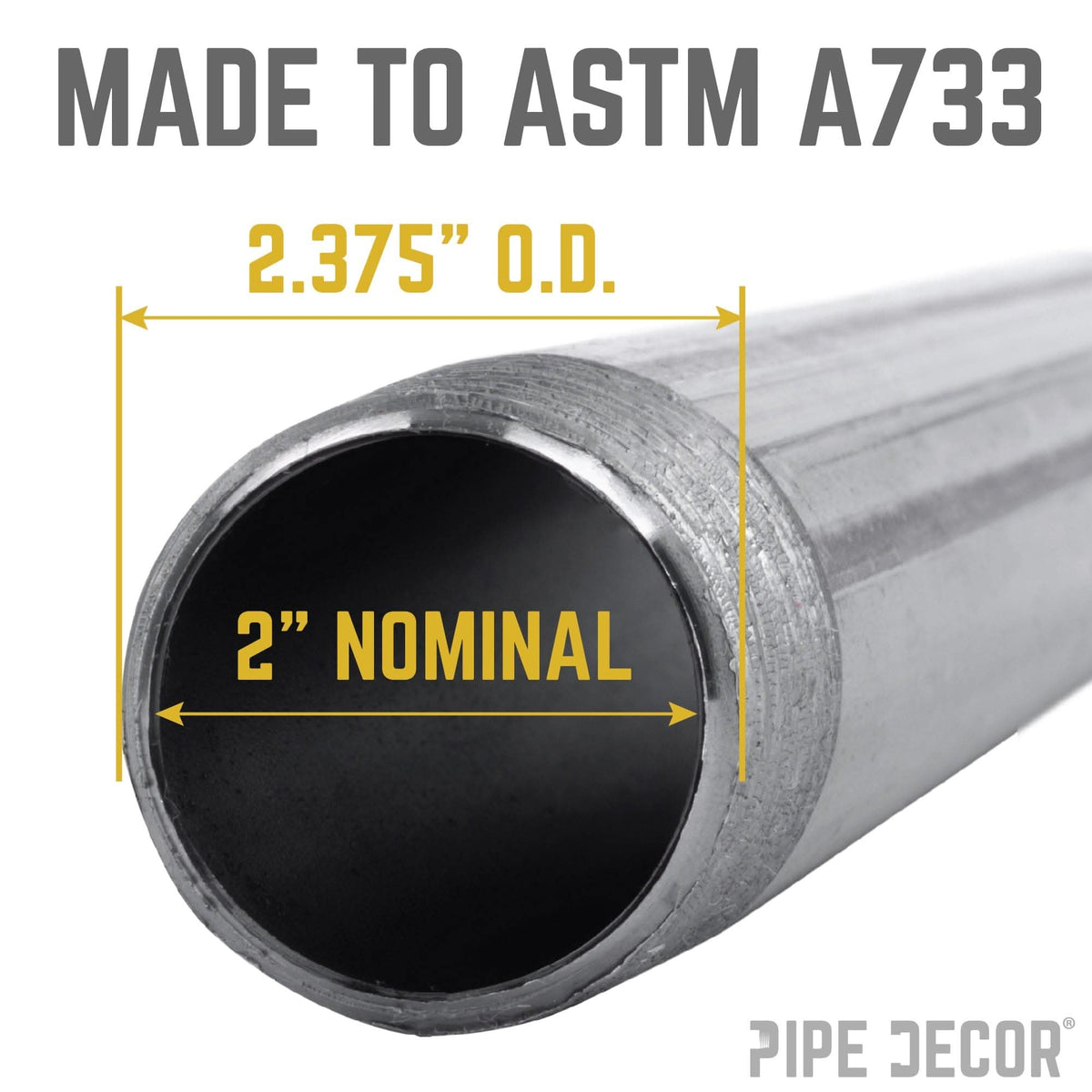 2 in. x Close Black Pipe