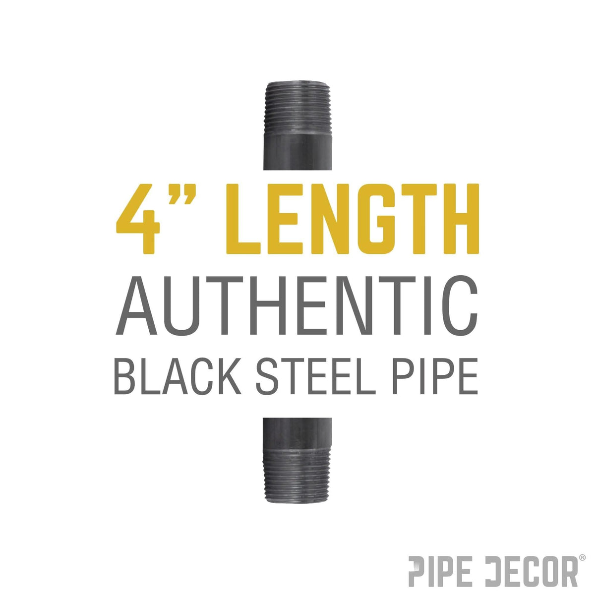 3/4 in. x 4 in. Black Pipe