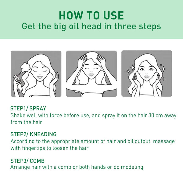 Hair Volumizing Spray, Oil Control Refreshing Fluffy Free Wash Dry Hair Spray