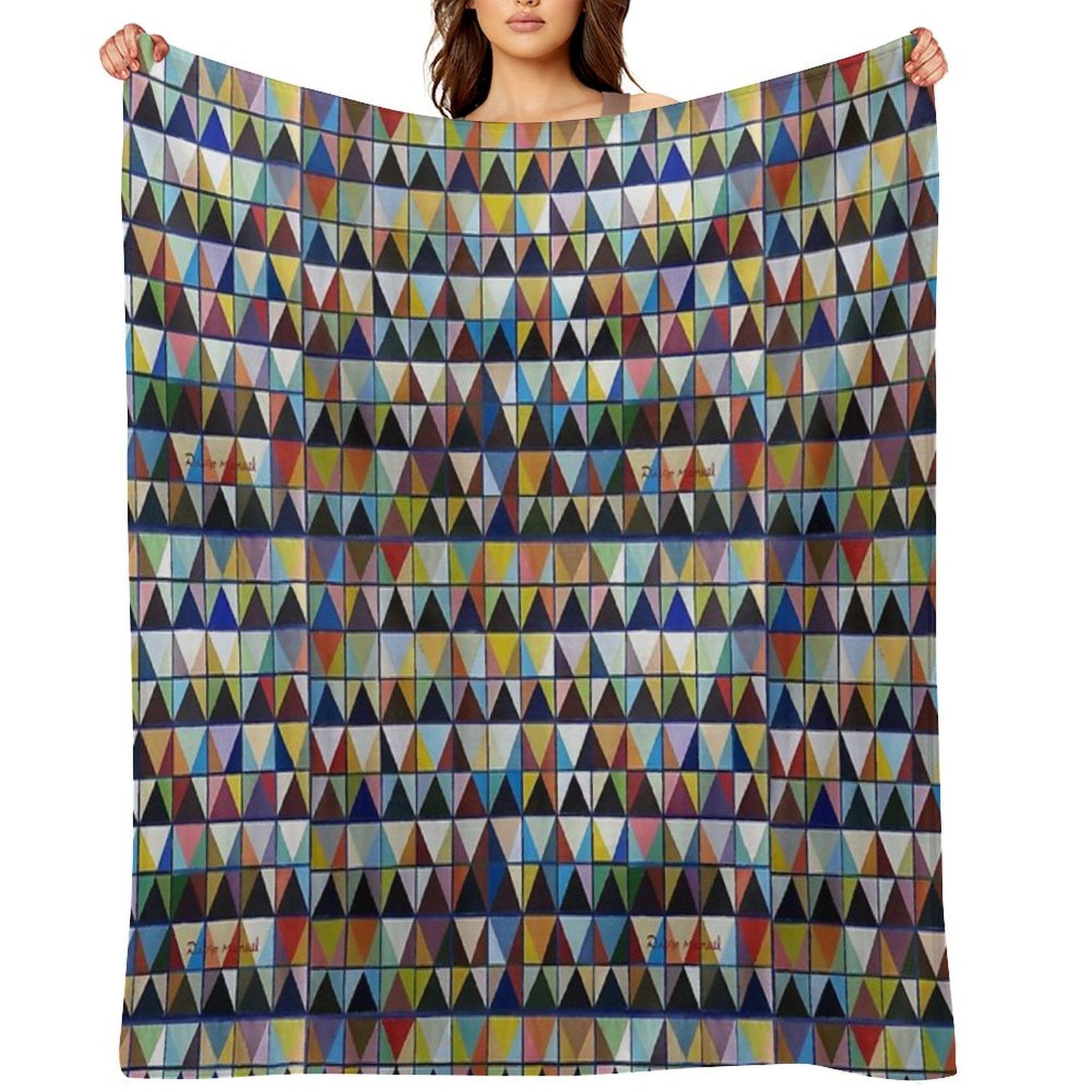 Chromatic Composition 3 Easy Care Throw Blanket