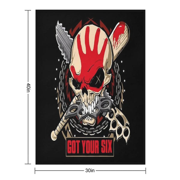 Heavy Skull Metal Throw Blanket