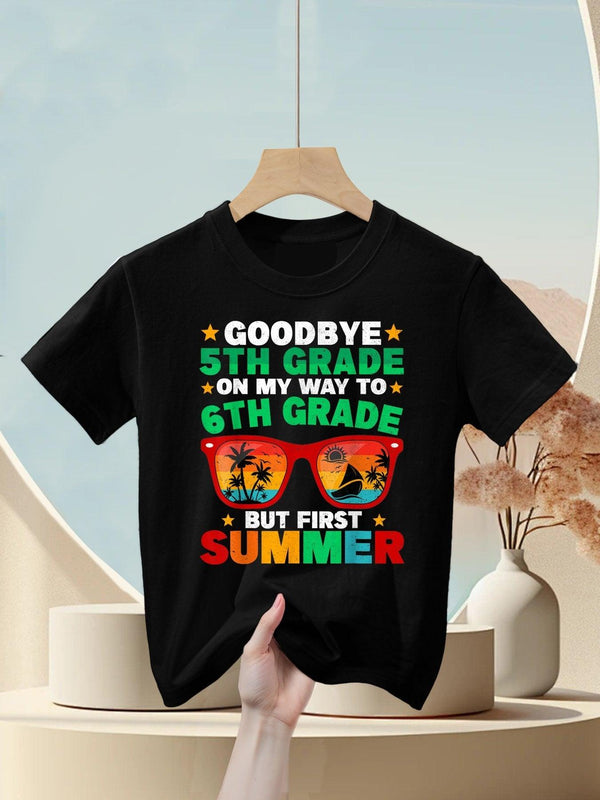 Goodbye 5th Grade First Summer Graduation Last Day Boys Kids T-Shirt