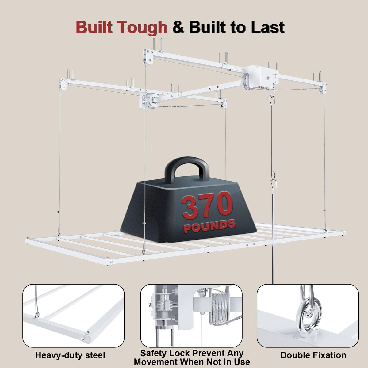 Overhead Garage Storage Rack 3x6 FT
