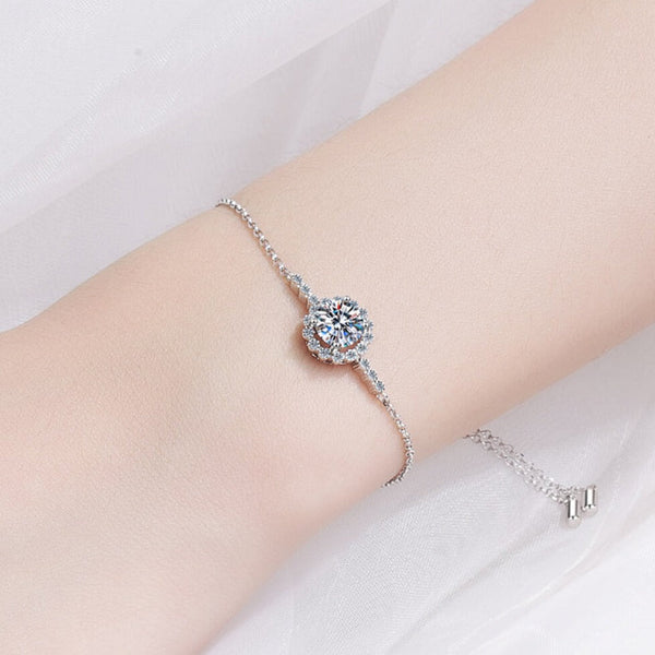 1 Carat Round Diamond Chain Bracelet