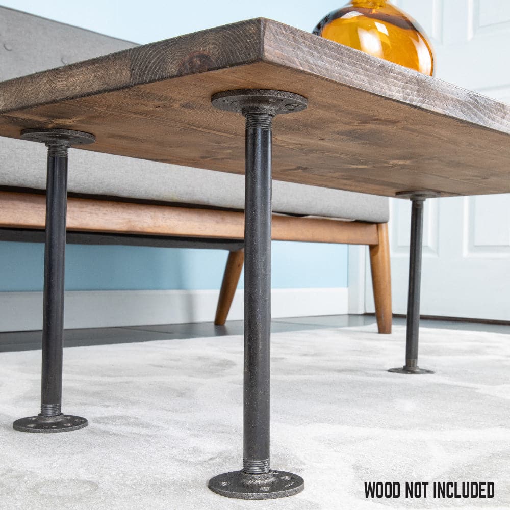 1/2 in. x 12 in. Round Flange Pipe Table Legs - 4 Pack