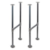 H-Leg Bar Height Pipe Table Legs (Set of 2)