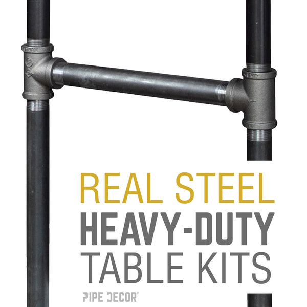 H-Leg Bar Height Pipe Table Legs (Set of 2)