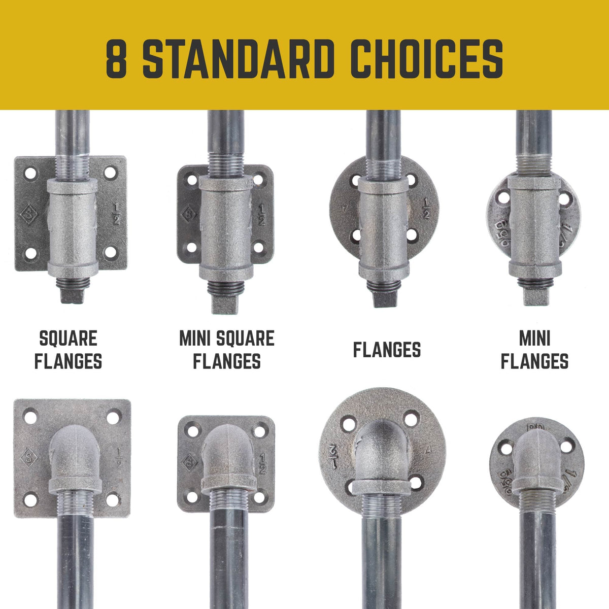 1/2 in. Barn Door Handle - Mini Flange - 9.875 L