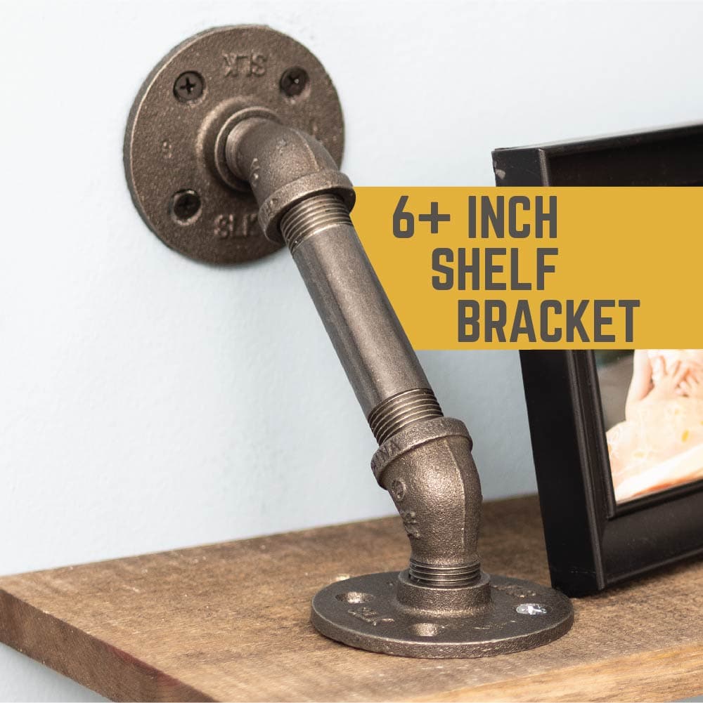 1/2 in. x 4 in. Double Flange Angled Bracket Kit, 4 Pack