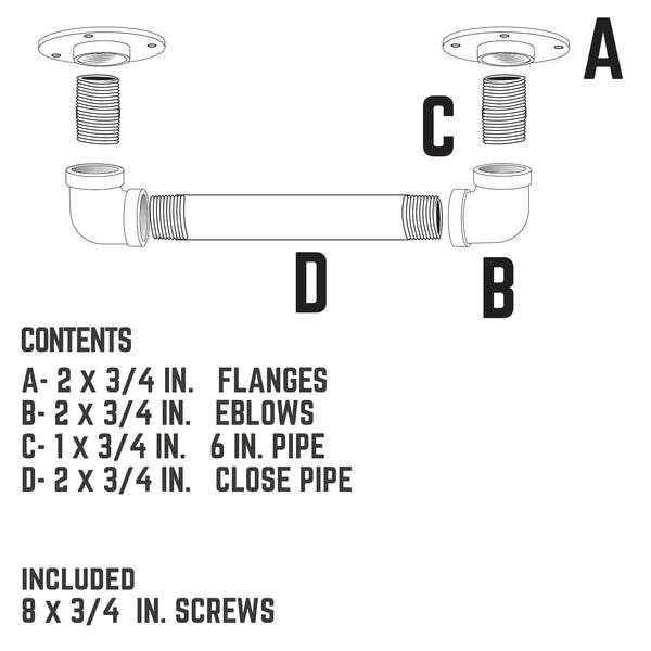 3/4 in. Classic Barn Door Handle - 11 in. L