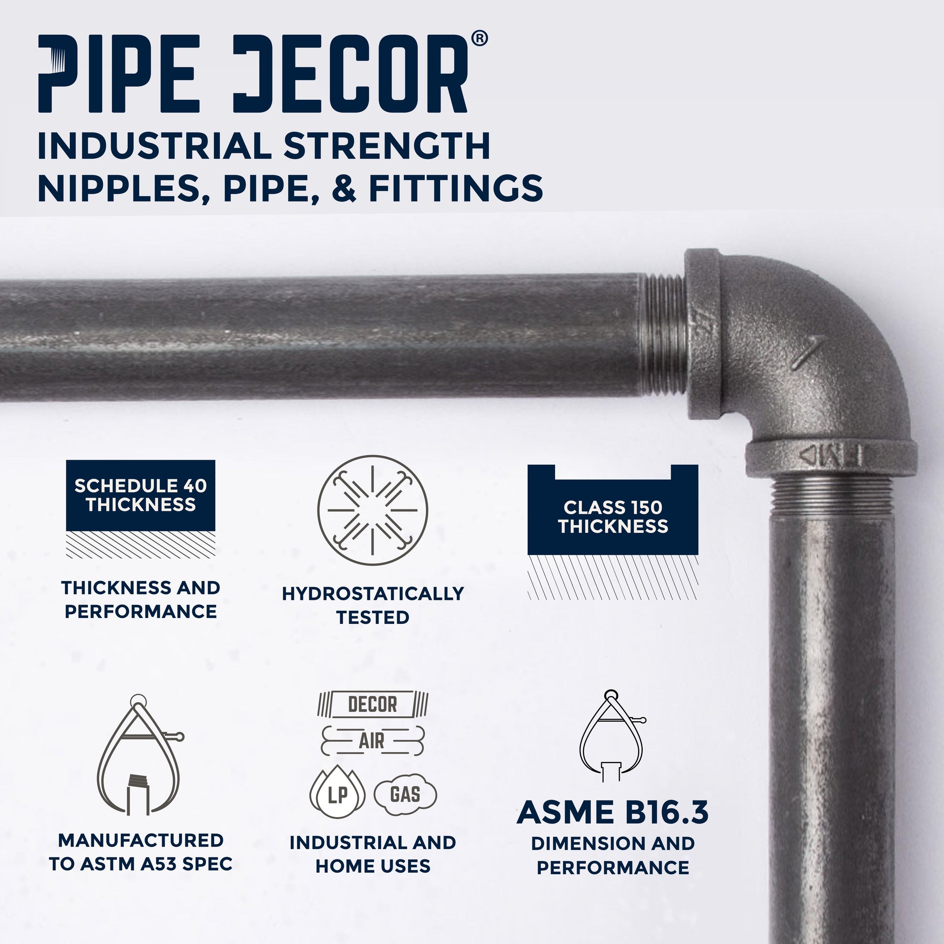 3 -Tier Wall Mounted Shelf By PIPE DECOR