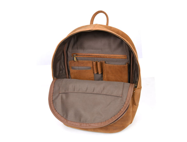 Sahara Leather Travel Backpack - Walnut Brown (BP-52)