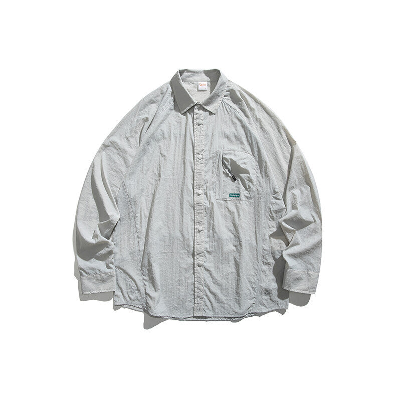 Casual sun protection long sleeved shirt jacket men's shirt