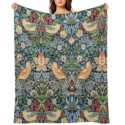 The Strawberry Thieves Pattern Wrinkle-free Throw Blanket