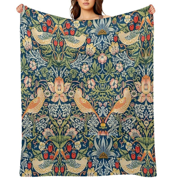 The Strawberry Thieves Pattern Wrinkle-free Throw Blanket