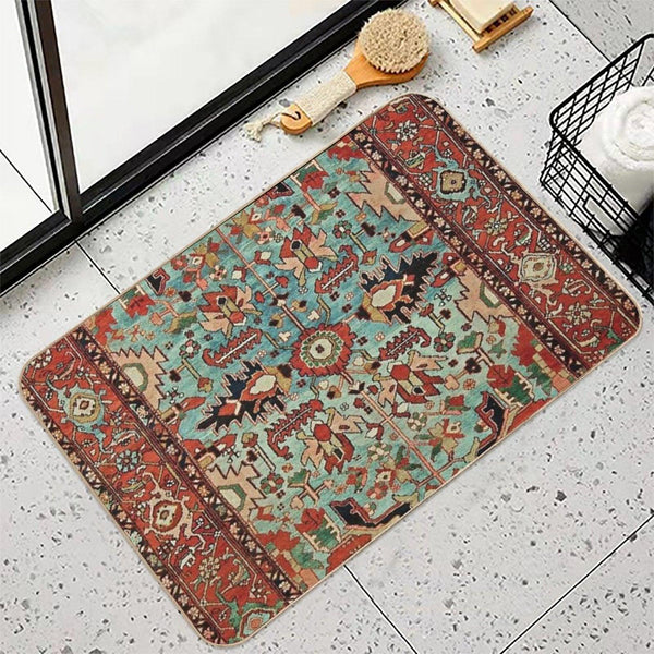 Antique Heriz Persian Carpet Print Bath Mat